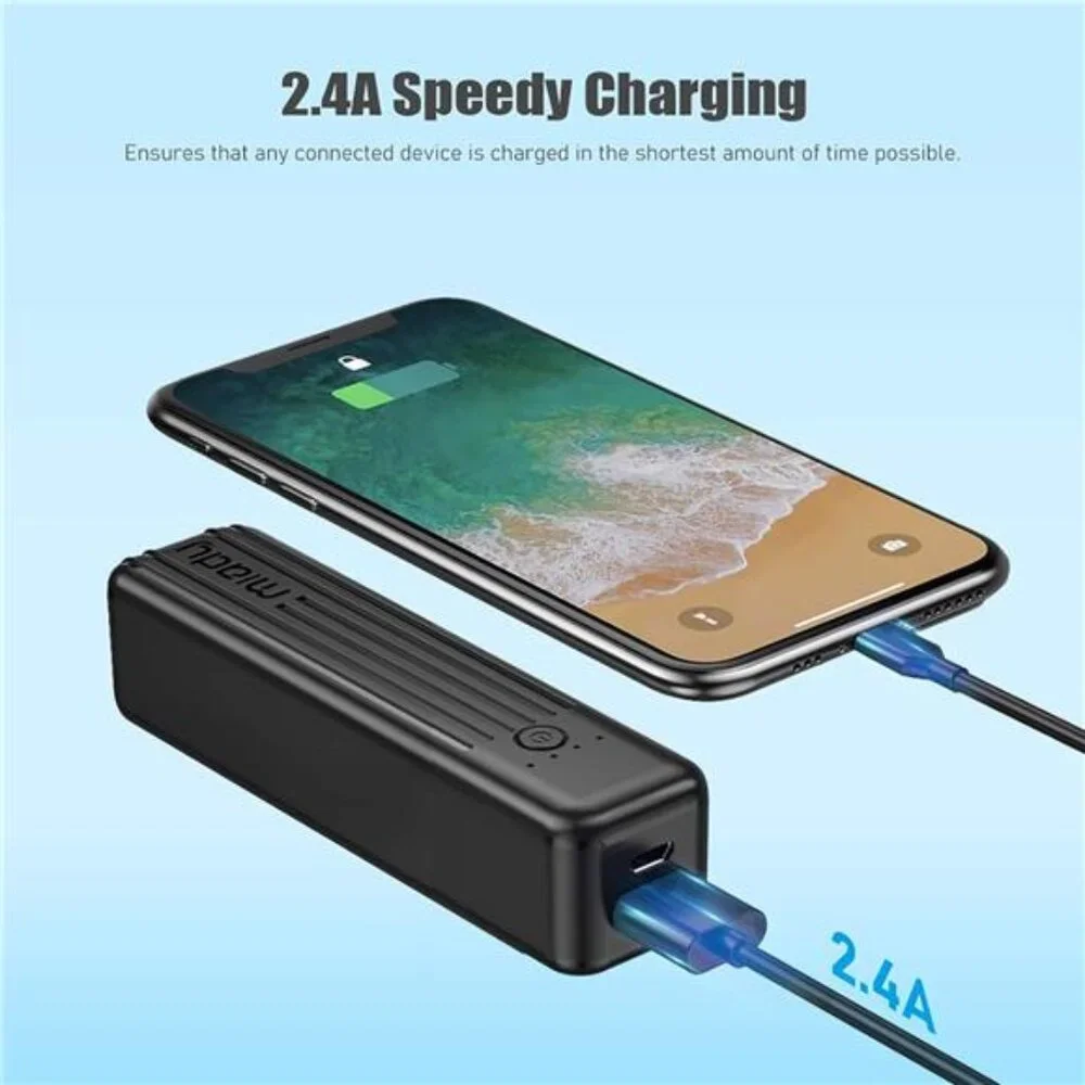2-Pack Small Portable Charger 5000mAh Mini Battery Pack 3.45oz
